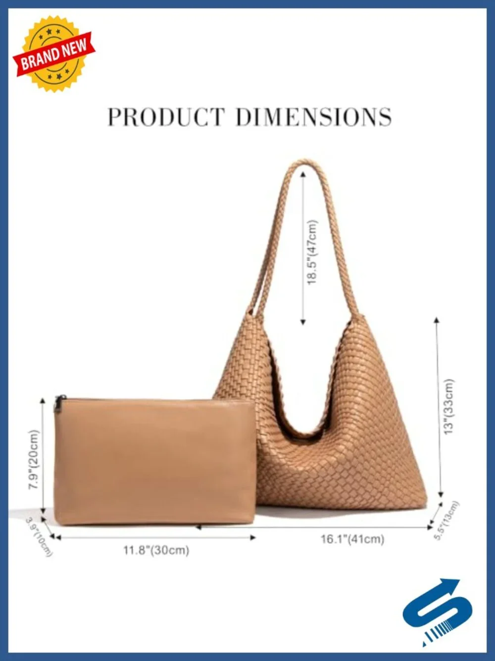 Woven Tote Bag for Women Vegan Leather Slouchy Hobo Shoulder Bag with Removable